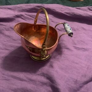 Antique Vintage Dutch copper ware made in Ireland Ash Scuttle bucket